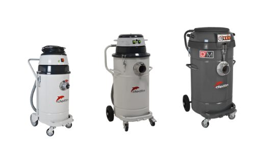 Single phase industrial vacuum cleaner for dust and liquids